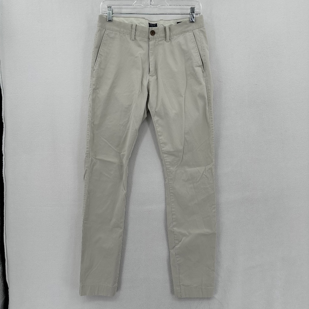 J Crew Men's Skinny Fit Khaki Pants Size 29x32 Stone Great Condition